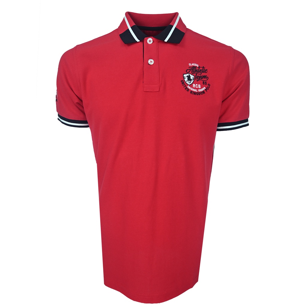 RCBPC Men Red Fashion Embroidery Polo Shirt PMTS10013 | Shopee Malaysia