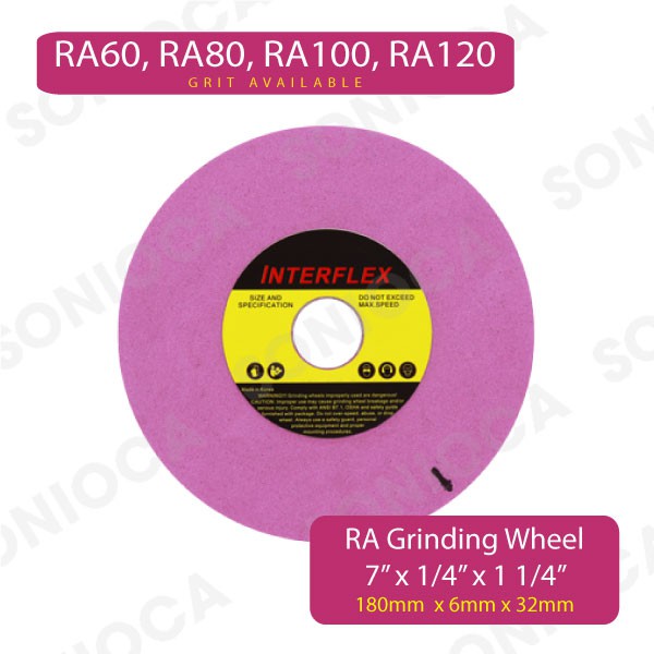 [Ready Stock] 7" x ¼" (180mm x 6mm) Precision Surface Bench Grinding Wheel Pink Bench Grinder