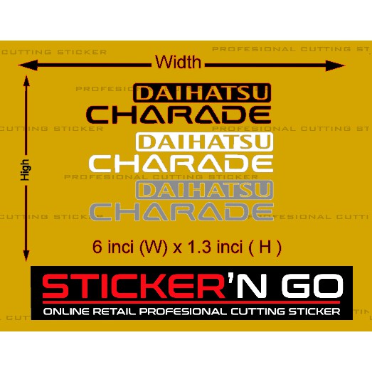 STICKER CUSTOM CUTTING DAIHATSU CHARADE BONET BELAKANG | Shopee Malaysia