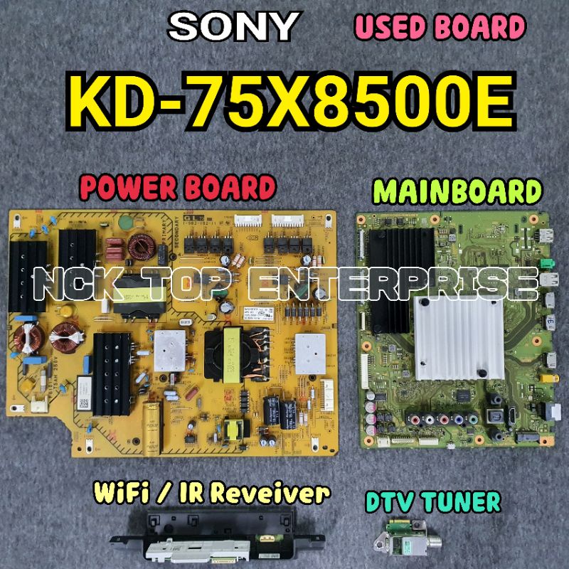 SONY KD-75X8500E POWER BOARD / MAINBOARD / WiFi + IR RECEIVER / TUNER ...