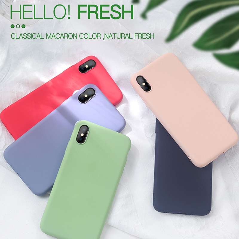 Liquid Silicone Case iPhone X XS Max XR 8 7 6 6S Plus Casing Soft TPU ...