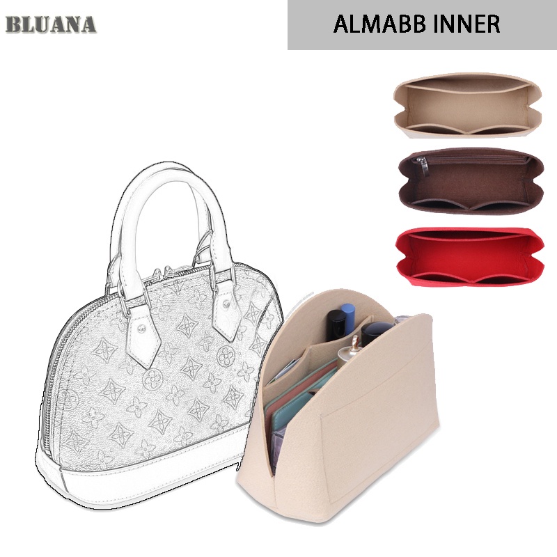 BLUANA ALMA BB Bag Accessories Insert Felt Organiser Organizer Tote Liner Inner Bag D062