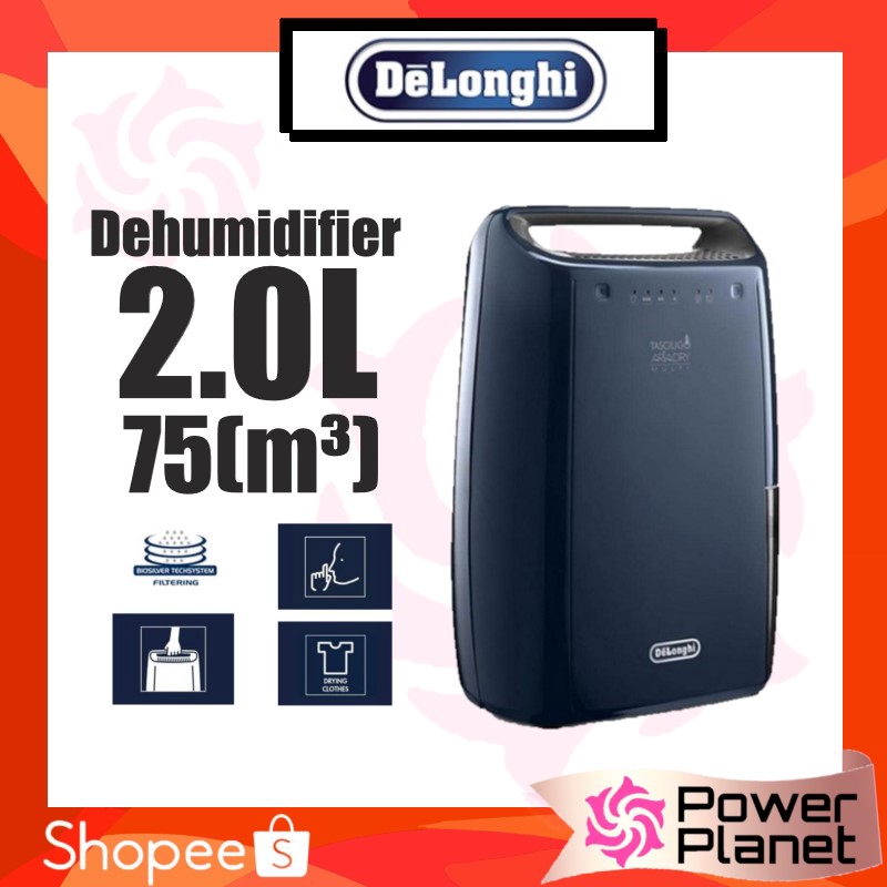 DeLonghi DEX16F Dehumidifier 2.L 75M2 Blue