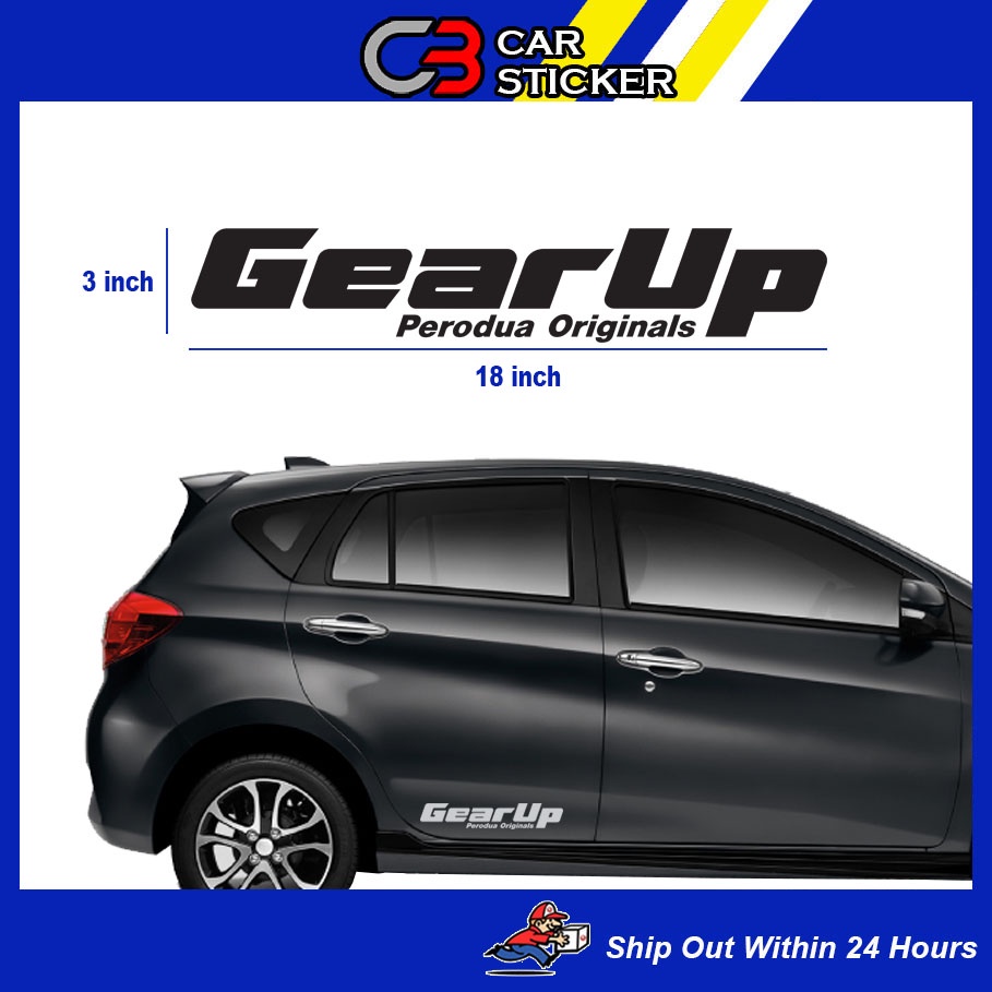 Perodua Gear Up Car Sticker / cs636 | Shopee Malaysia
