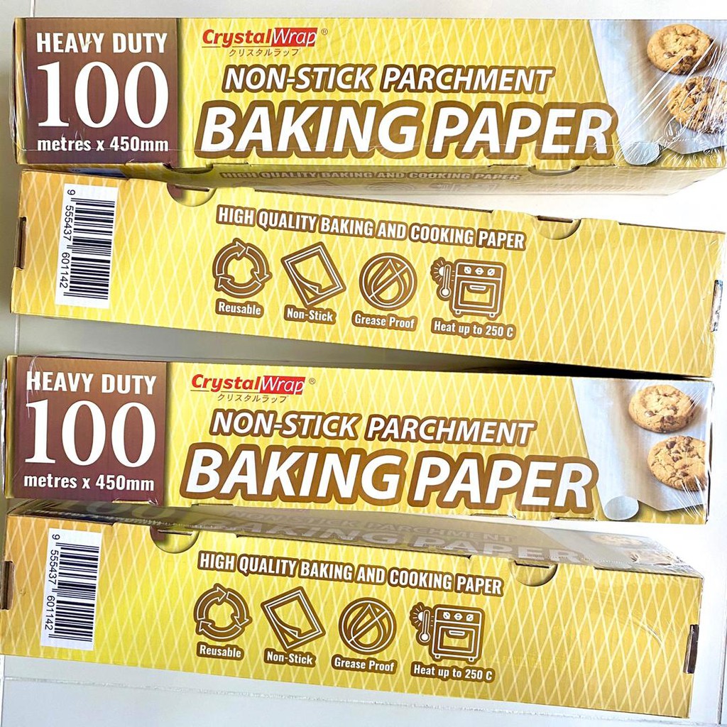 CrystalWrap Non-Stick Parchment Baking Paper 100m x 450mm | Ready Stock ...