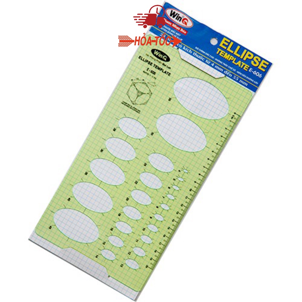 Technical drawing Ruler, Elliptical Ruler, Ellipse Template Ruler E-606 ...