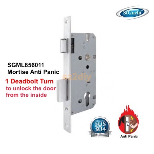 St Guchi SGML-856011 Mortise Sash Lock Anti Panic (60mm X 85mm ...