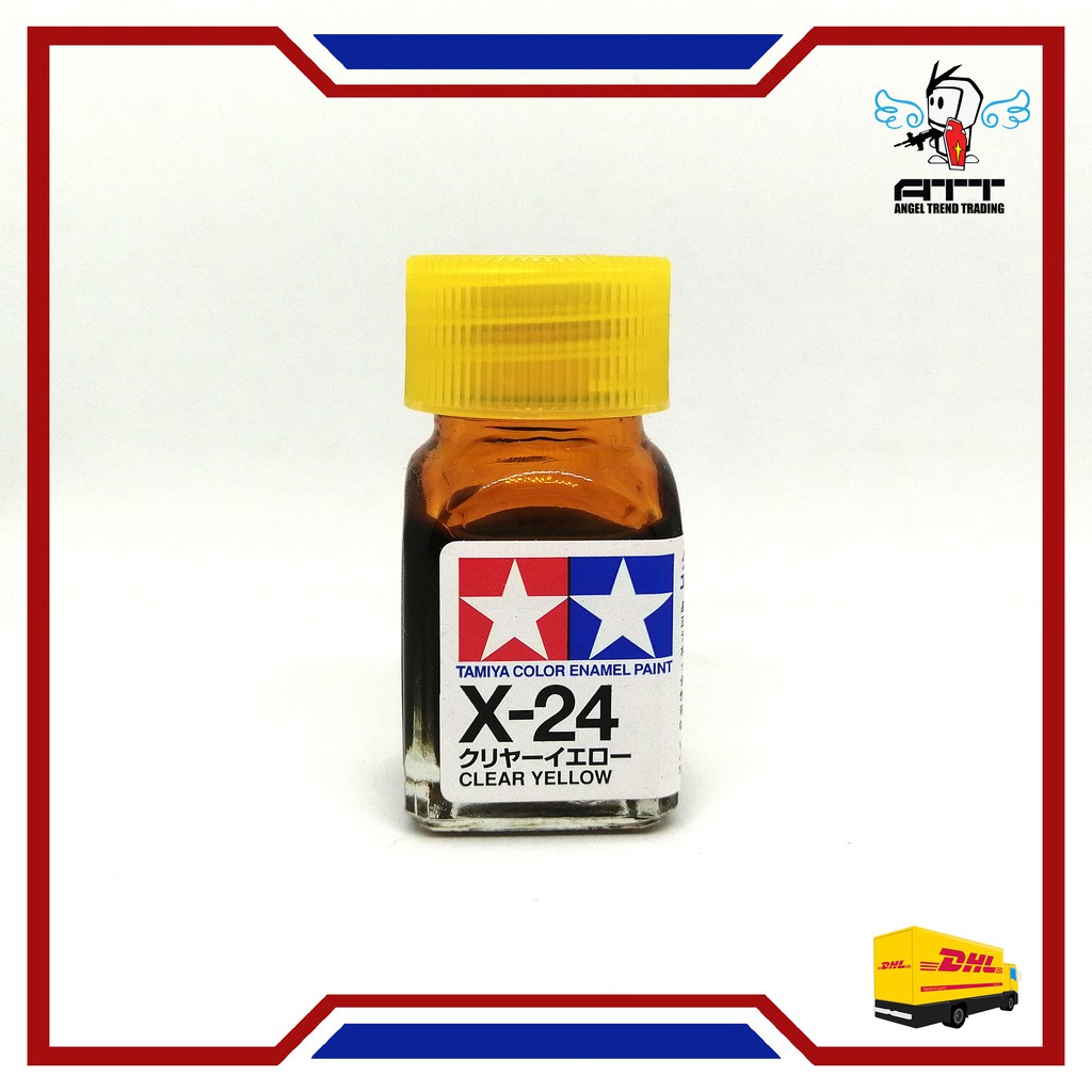 TAMIYA X24 CLEAR YELLOW ENAMEL 10ML (Gunpla Gundam Paint ModelKit