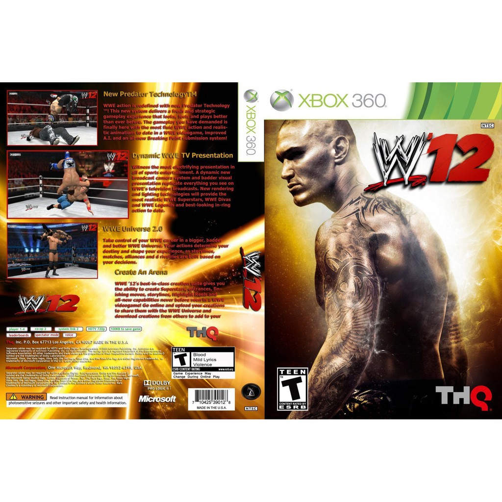 Wwe 12 2024 xbox 360