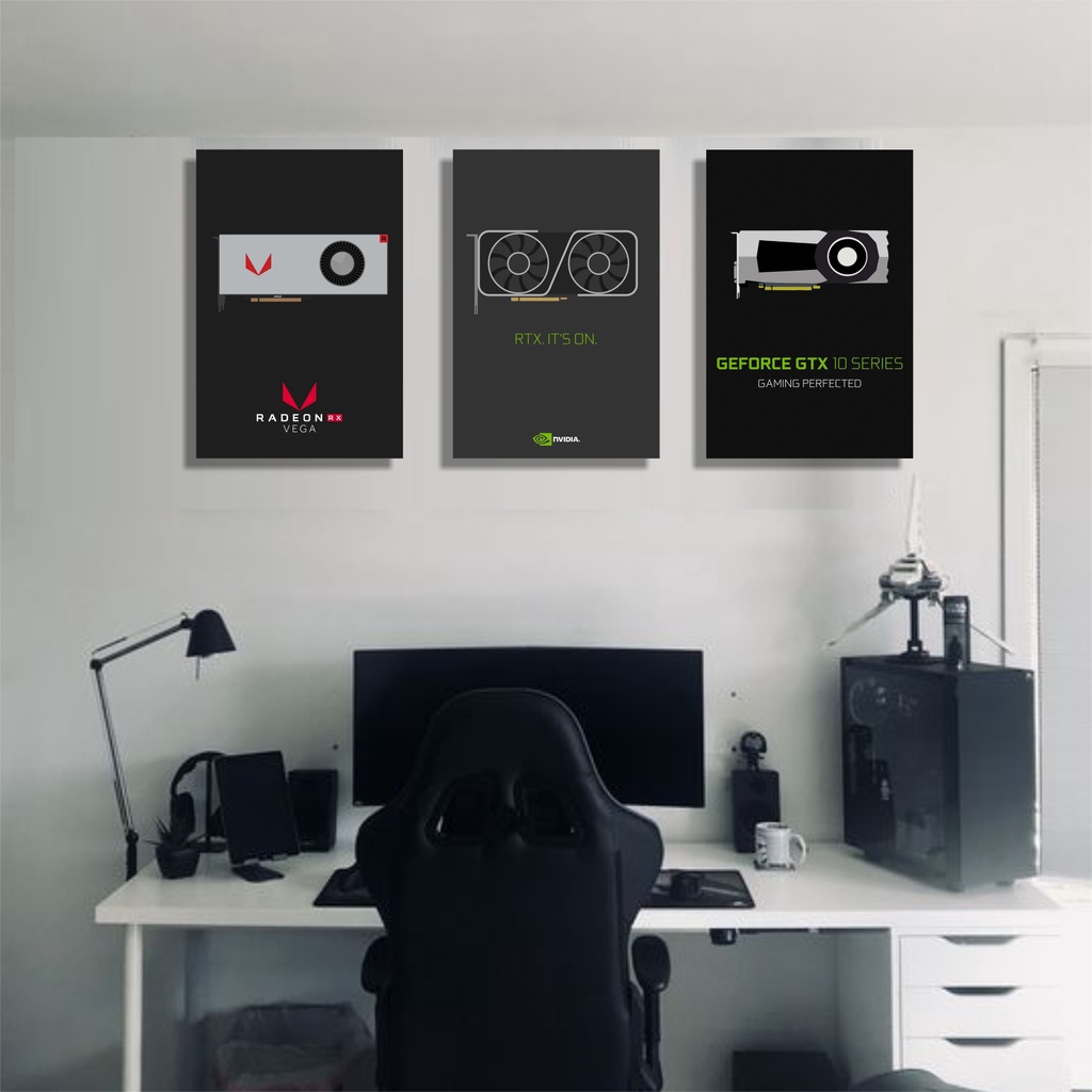KAYU HIASAN DINDING Wooden Gaming Poster Wall Decoration VGA GPU ...