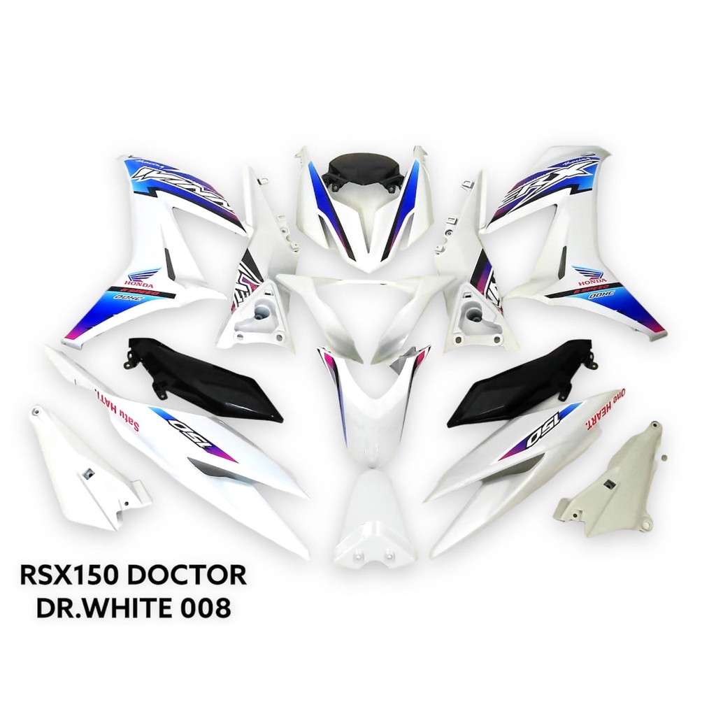 Honda Rsx Rs X Rsx Coverset Doctor Winner White Putih Color