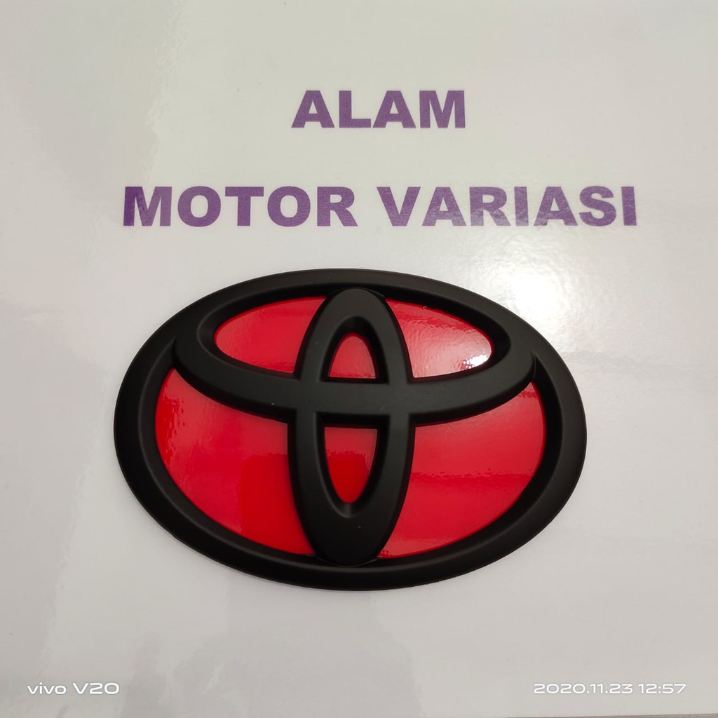 Toyota Black begron Red Steering logo Emblem 6.5cm x 4.5cm | Shopee ...