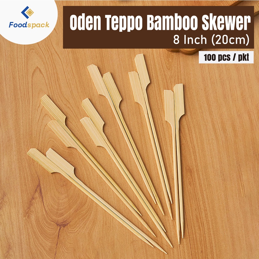 100pcs Disposable Teppo Bamboo Skewer 8