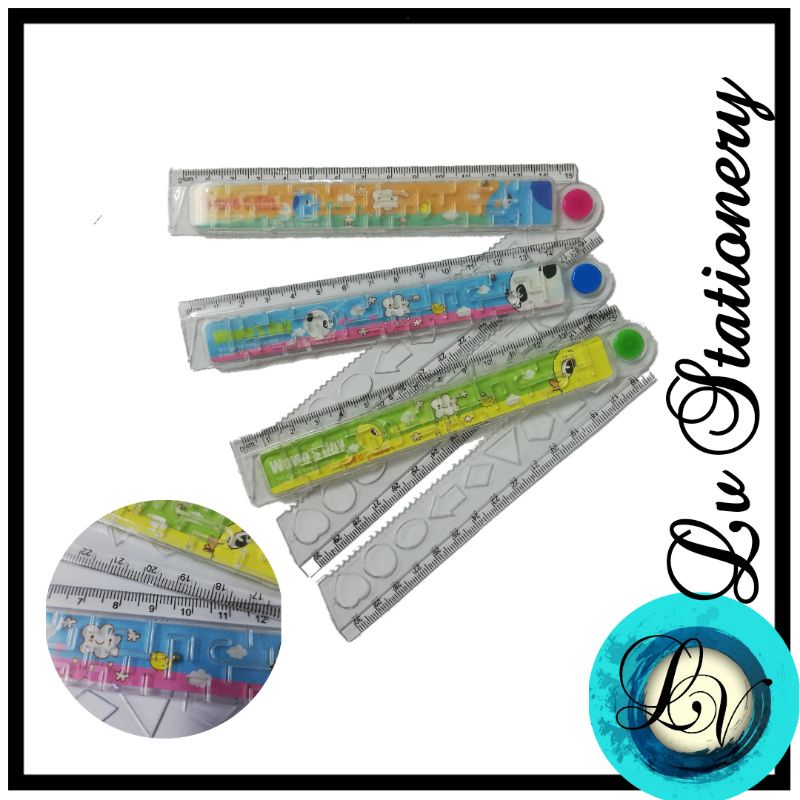 【LV】Student Folding Ruler 15cm - 30cm Pembaris Lipat Pelajar | Shopee ...