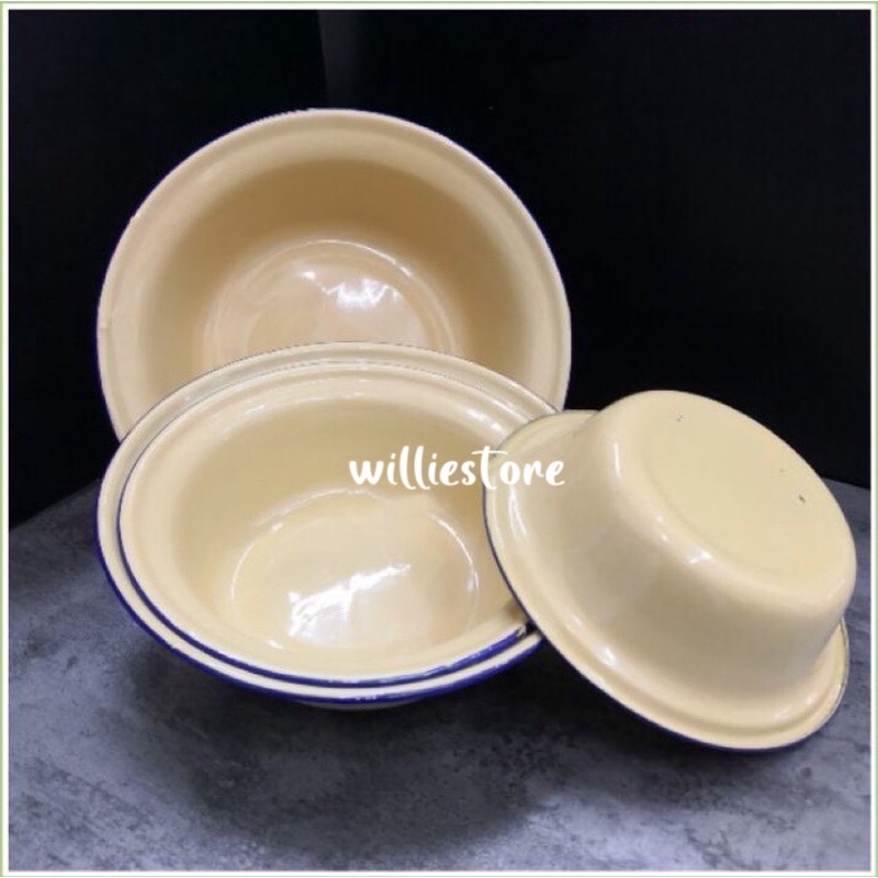 Enamel Basin Traditional Nostalgic Vintage/Enamel Deep Bowl/Basin
