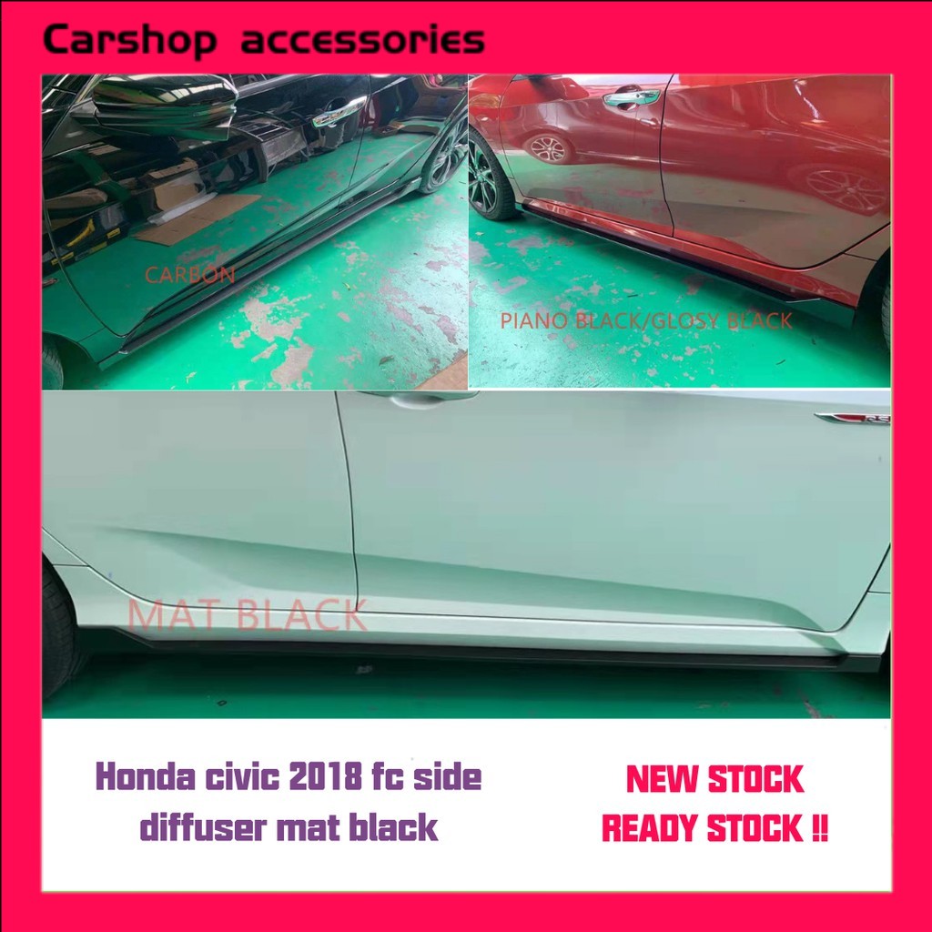 Honda civic 2018 fc side diffuser mat black Shopee Malaysia