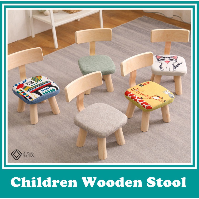 Stool Children Stool Low Stool Wooden Stool Small Stool Kid Chair Shopee Malaysia