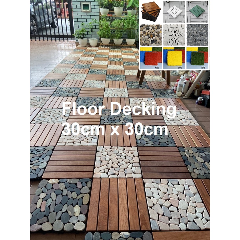 1pc 30x30cm Floor Decking Garden Decoration Flooring Lantai Kayu Carpet ...