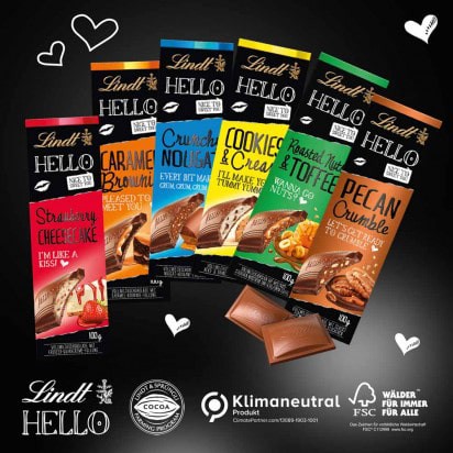 LINDT Hello Series Chocolate Bar 100g | Shopee Malaysia