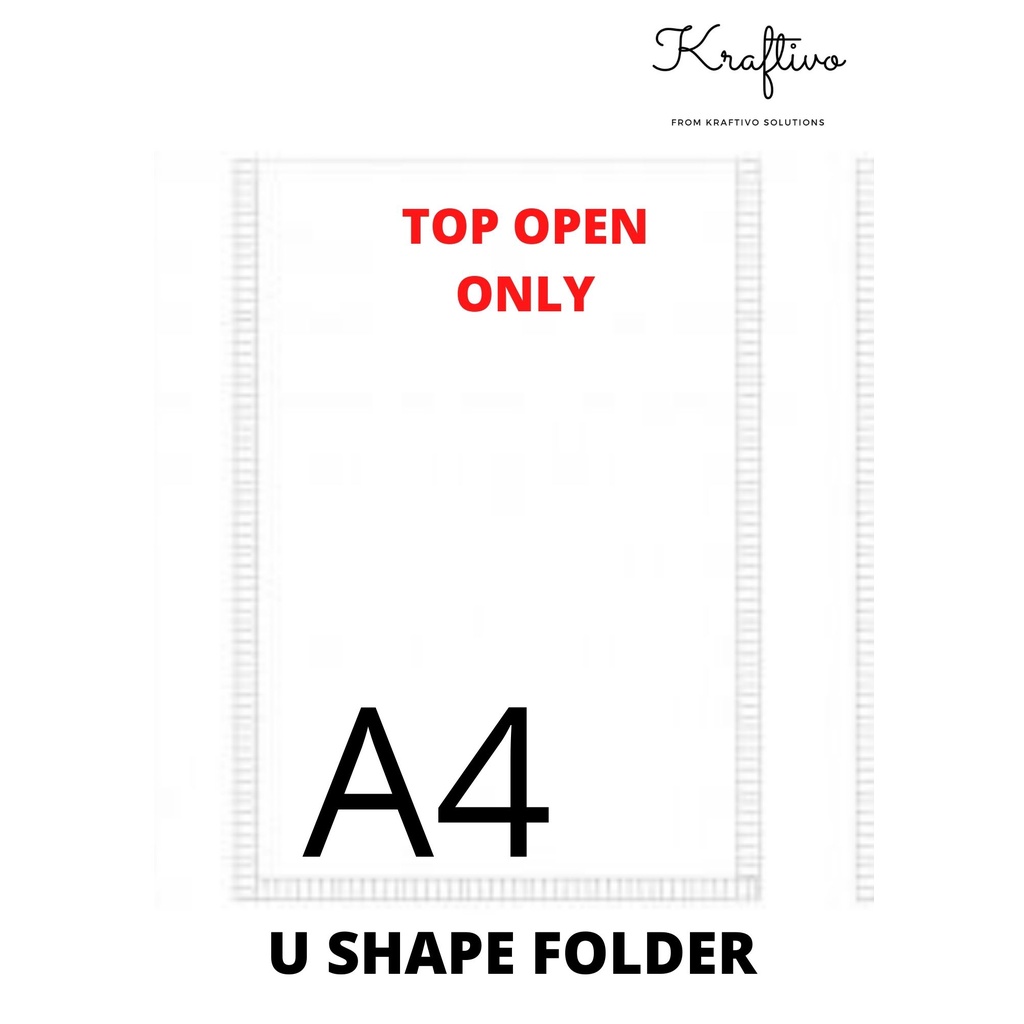 [ L shape / U shape / C shape ] A4 TRANSPARENT PVC FOLDER / CLEAR ...