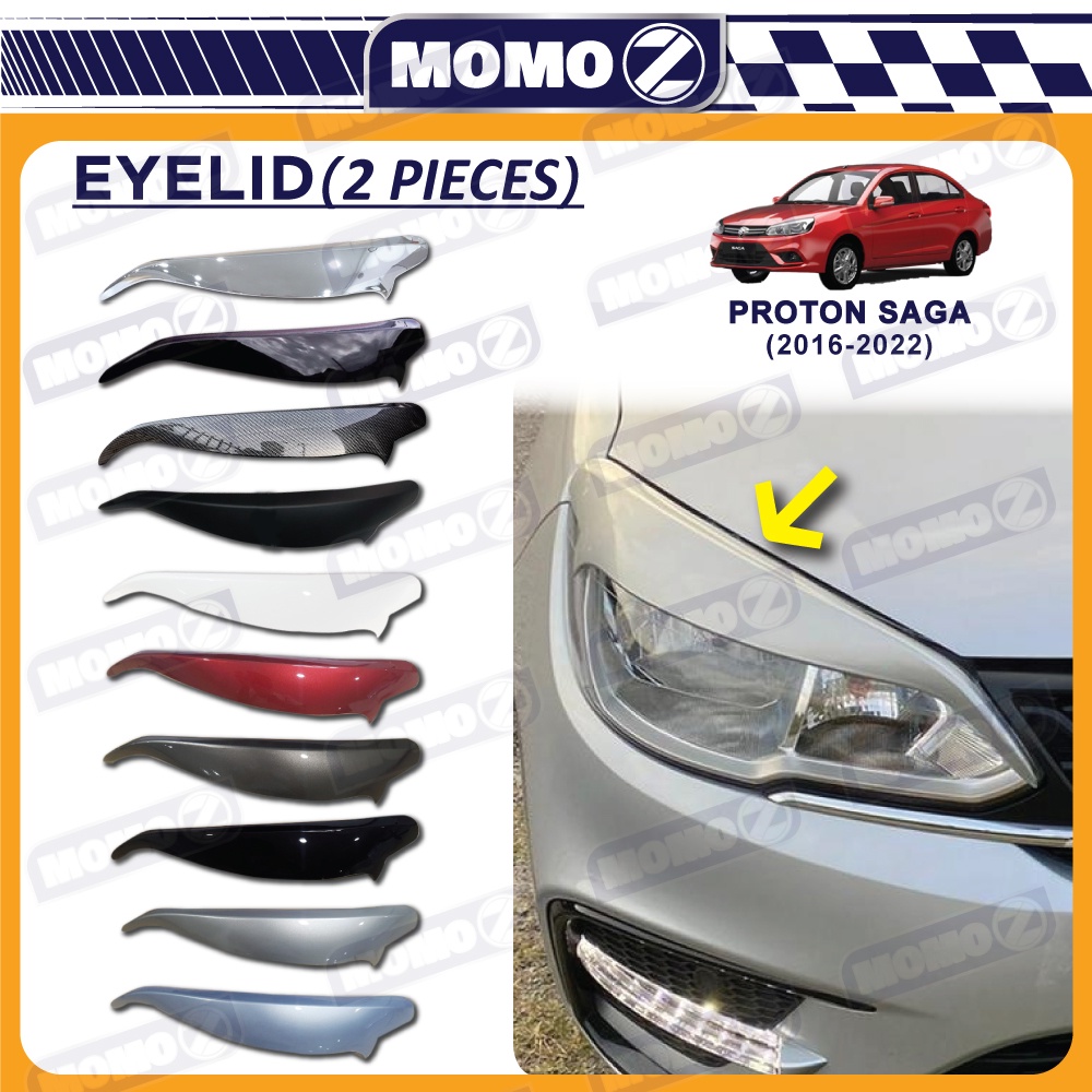 Car Proton Saga Eyelid Lip Eyebrow Headlamp Lid Cover Eye Brow Lid Painted Carbon