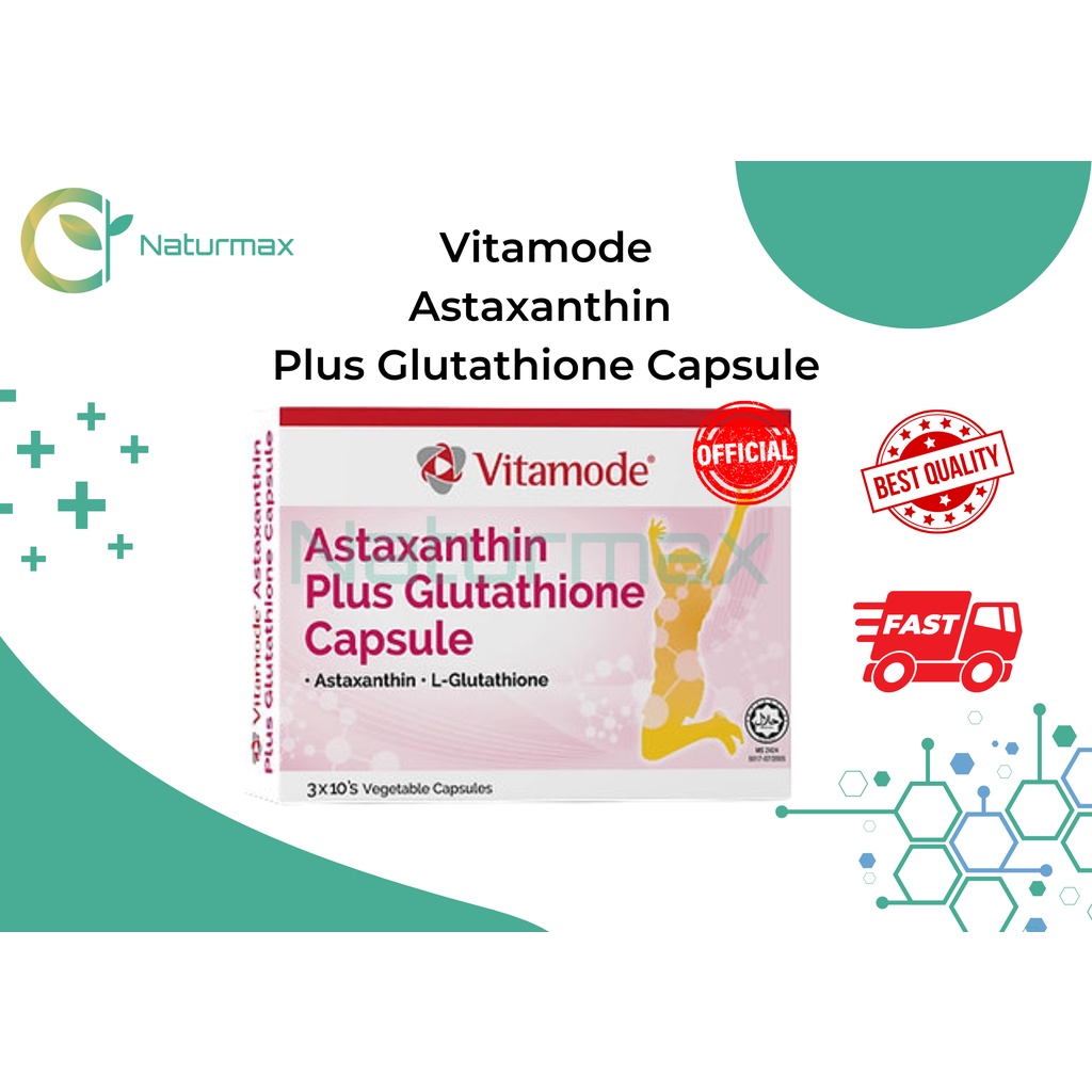 Vitamode Astaxanthin Plus Glutathione Capsule (3 x 10's) Shopee Malaysia
