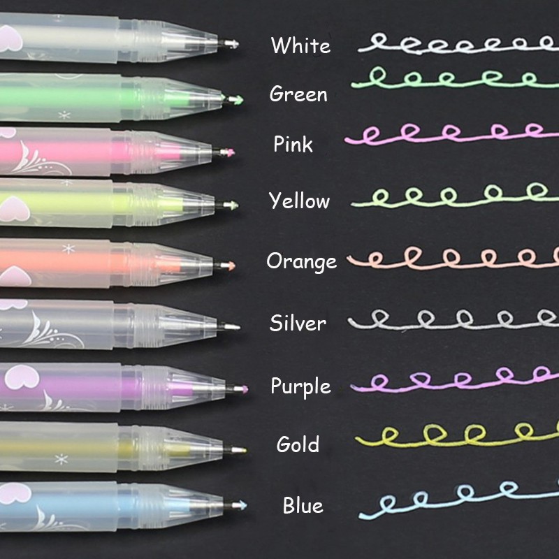 9pcs Black Multifunctional Fine Line Pen Set For Artistic Use And Drawing