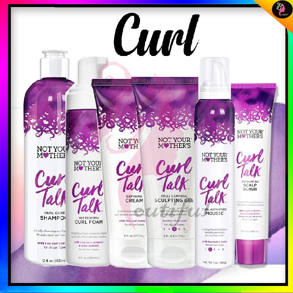 NOT YOUR MOTHER'S Curl Talk Hair Care Shampoo/Styling Cream/Foam