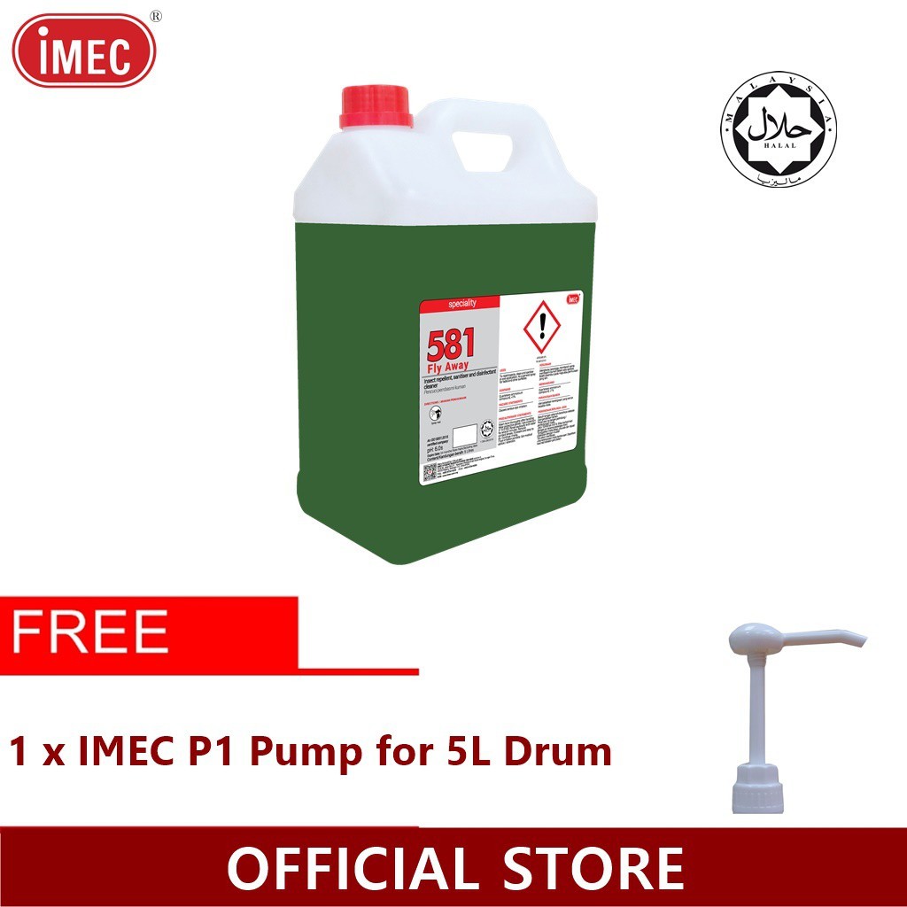 100-581-5 Imec 581 Fly Away, Insect Repellent, Sanitiser & Disinfectant ...