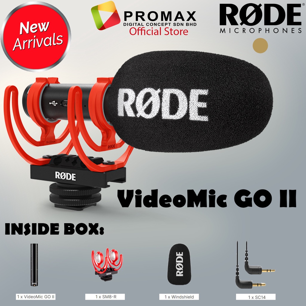 Rode VideoMic GO II Lightweight Directional Microphone Video mic Go II