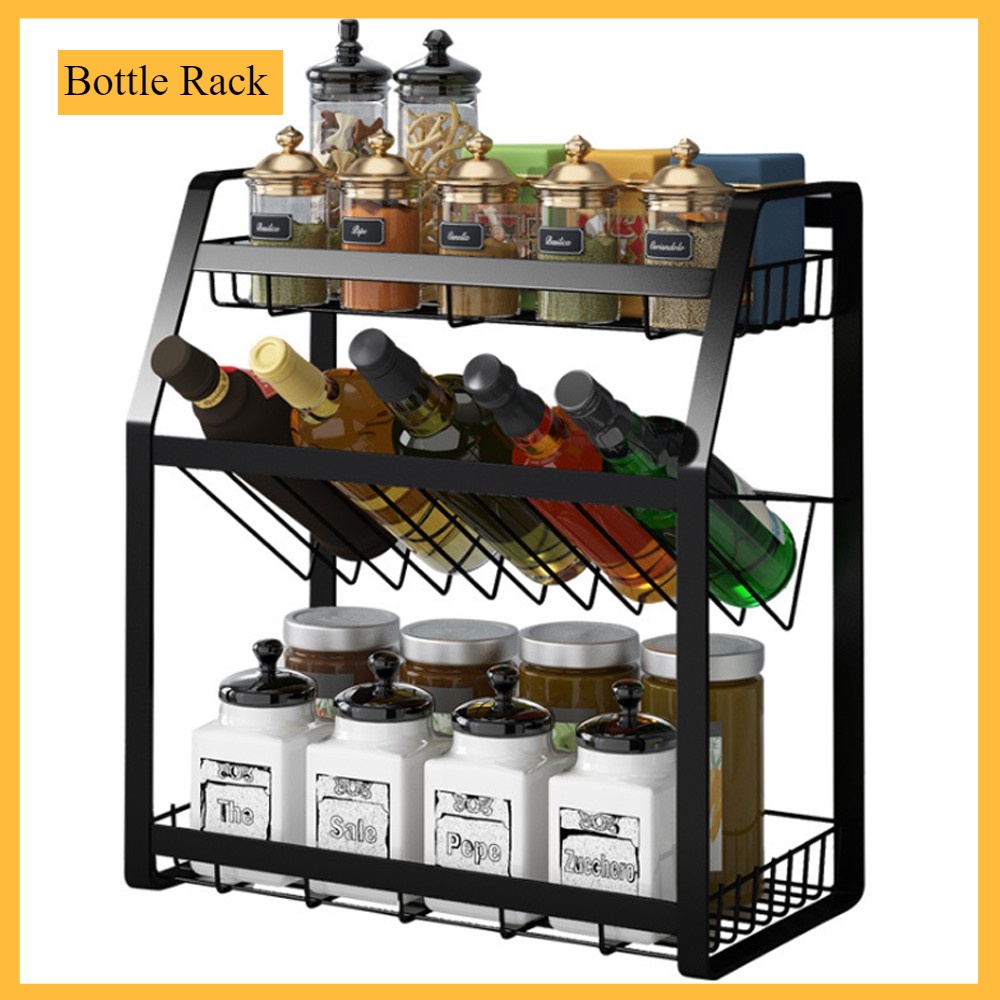 Rak Letak Botol Kicap Sos Garam Gula Multipurpose Kitchen Rack Spice ...
