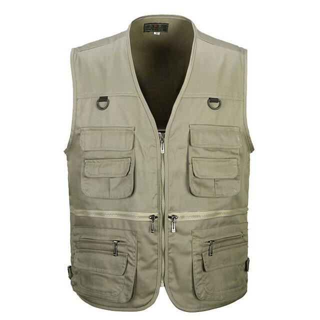 Waterproof Pisfun New Fishing Vest Outdoor Hiking Hunting Multi Pocket Vest  Waistcoat Men Fishing Jackets