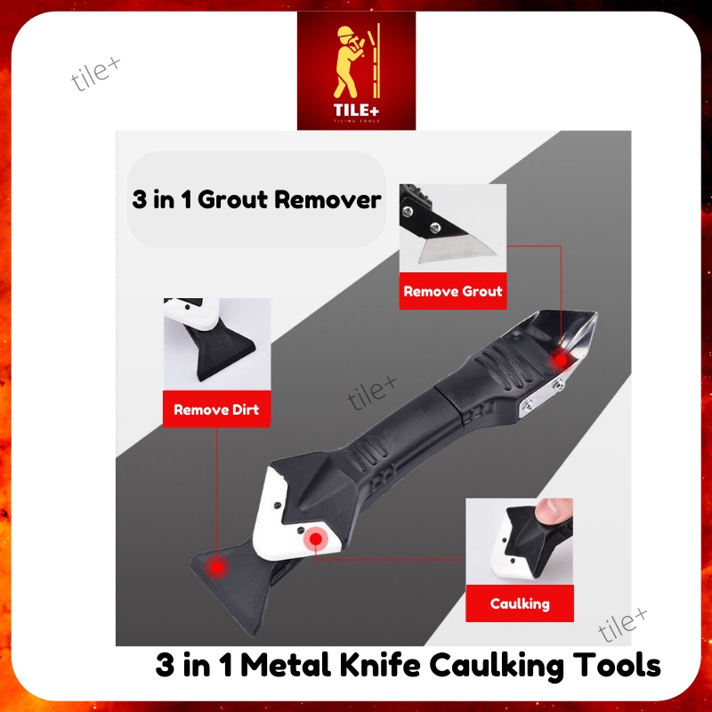 3-in-1 Silicone Caulking Finisher Tool Set – 6.5R/10R/13R Nozzles, Reusable Spatula Spreader For Smooth Sealant, Kitchen, Bathroom, Sink Joints (Random Color)