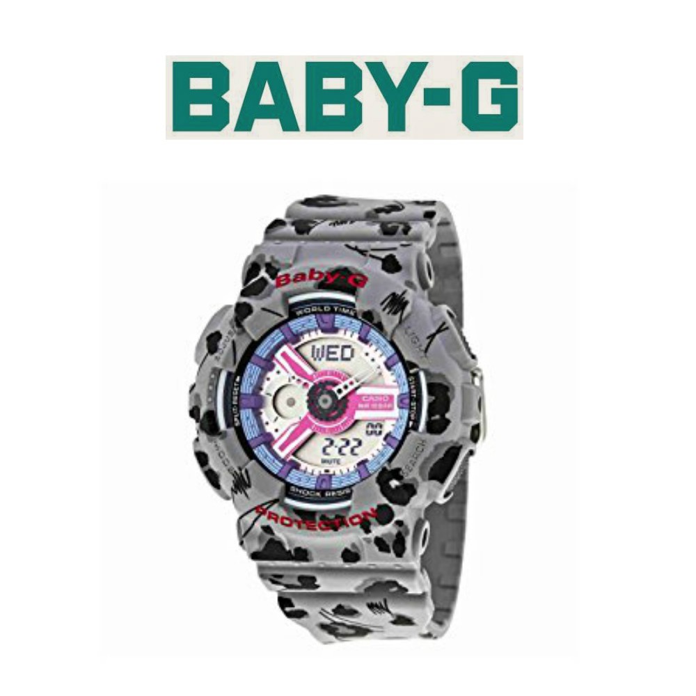 Baby G casio analog digital Flower leopard print watch original BA 110FL 8A