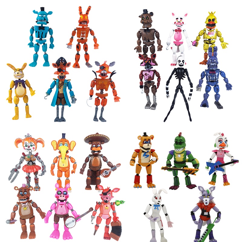 New 10pcs/Set FNAF Action Figure Security Breach Five Nights at Freddy's Action Figure Toy