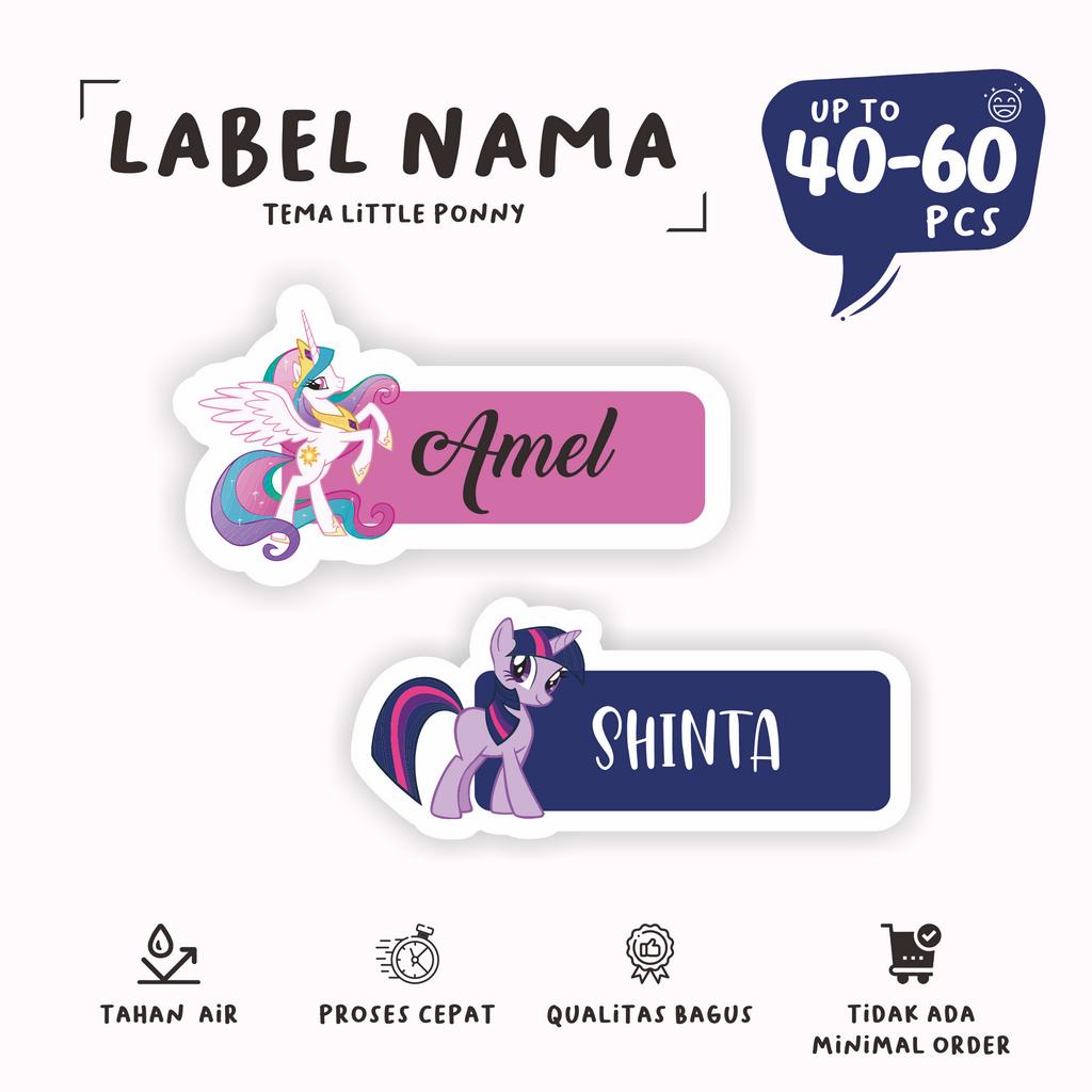 (40 - 60 pcs)print LITTLE PONY theme name label stickers|Print stickers ...