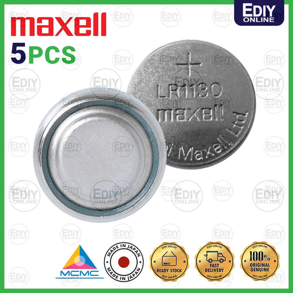 [ 5 Pcs ] Maxell LR1130 Alkaline Battery Bateri Alkali 电池 | Shopee Malaysia