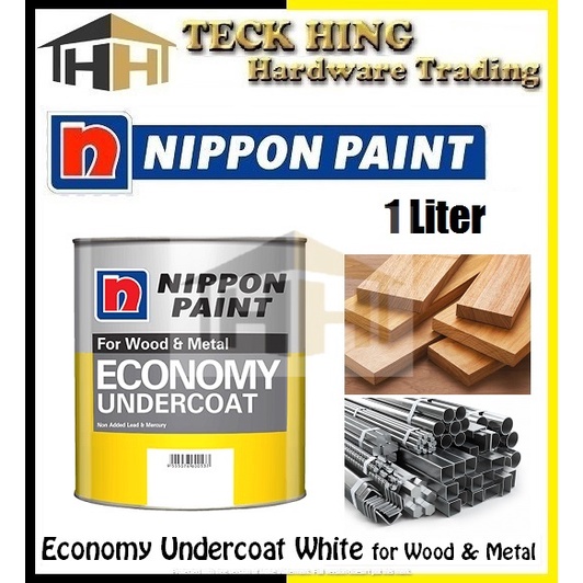 Nippon Paint Economy Undercoat (White) For Wood & Metal 1lit (Wood