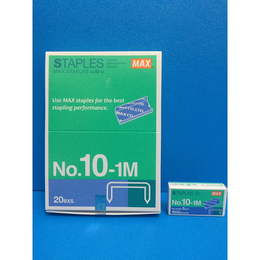 MAX STAPLES 10-1M 1BOX x 20 SMALL BOX (ORIGINAL) | Shopee Malaysia
