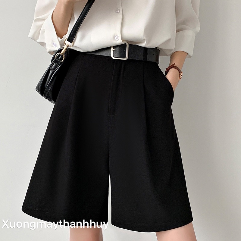 Women's Shorts Code 2066- With Black Leather Belt | Shopee Malaysia