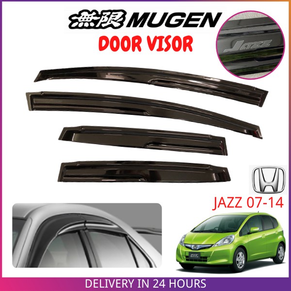 HONDA JAZZ 2007 2014 High Quality Mugen Door Visor Air Press Window Wind Deflector (4PCS/SET
