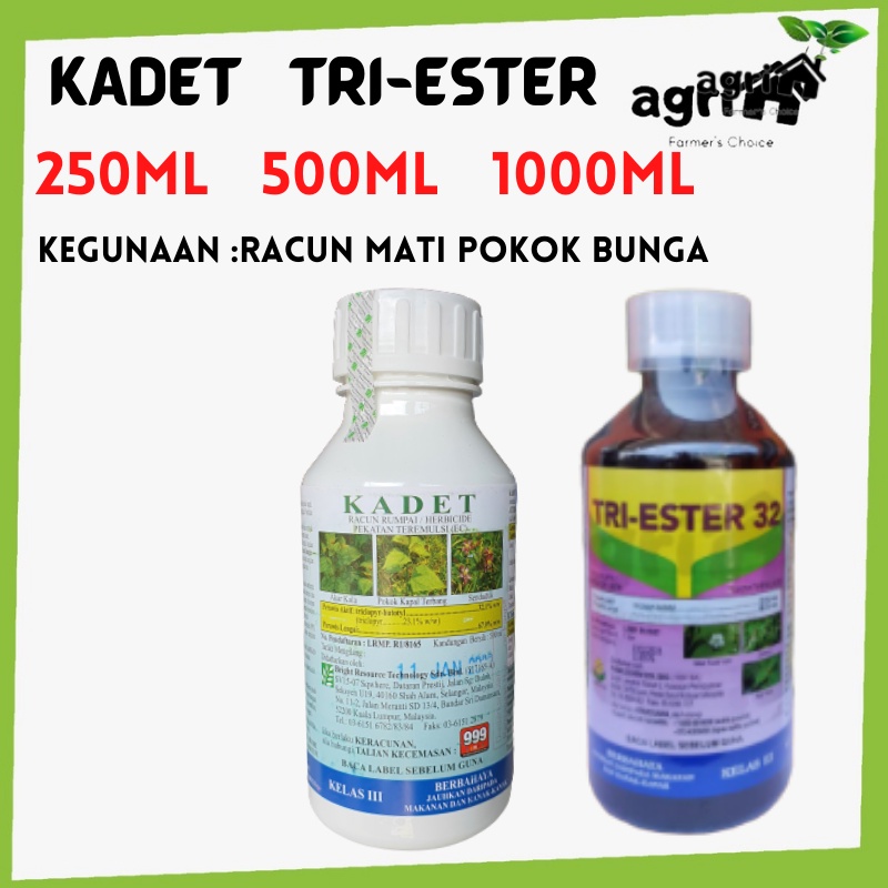 Tri Ester Kadet 250ml 500ml 1 Liter Tree Killer Racun Mati Pokok