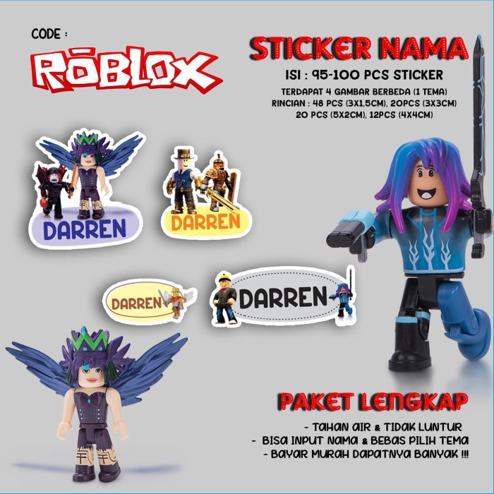 Roblox Theme Character Name Label Sticker / Sticker | Shopee Malaysia