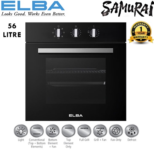 ELBA BUILT IN OVEN 56L WITH DEFROST FUNCTION EBOK5670BK Shopee Malaysia