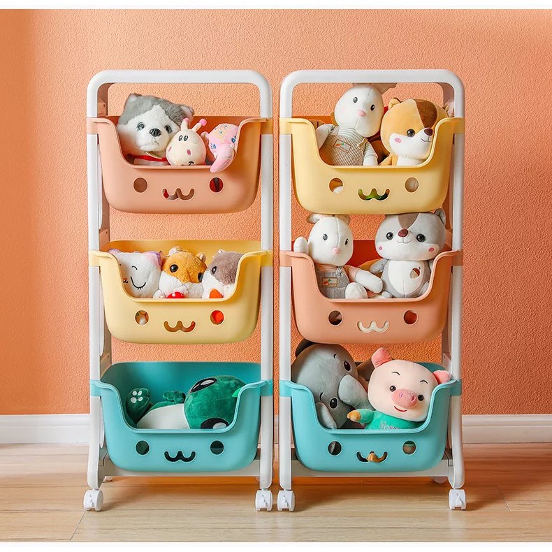 Cute Stackable Storage Rack with Rotating Lock Wheels to store goods ...