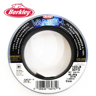 Vanish 40lb 18.1kg Fluorocarbon Leader 30YD 27m 0.60mm - Berkley Fishing