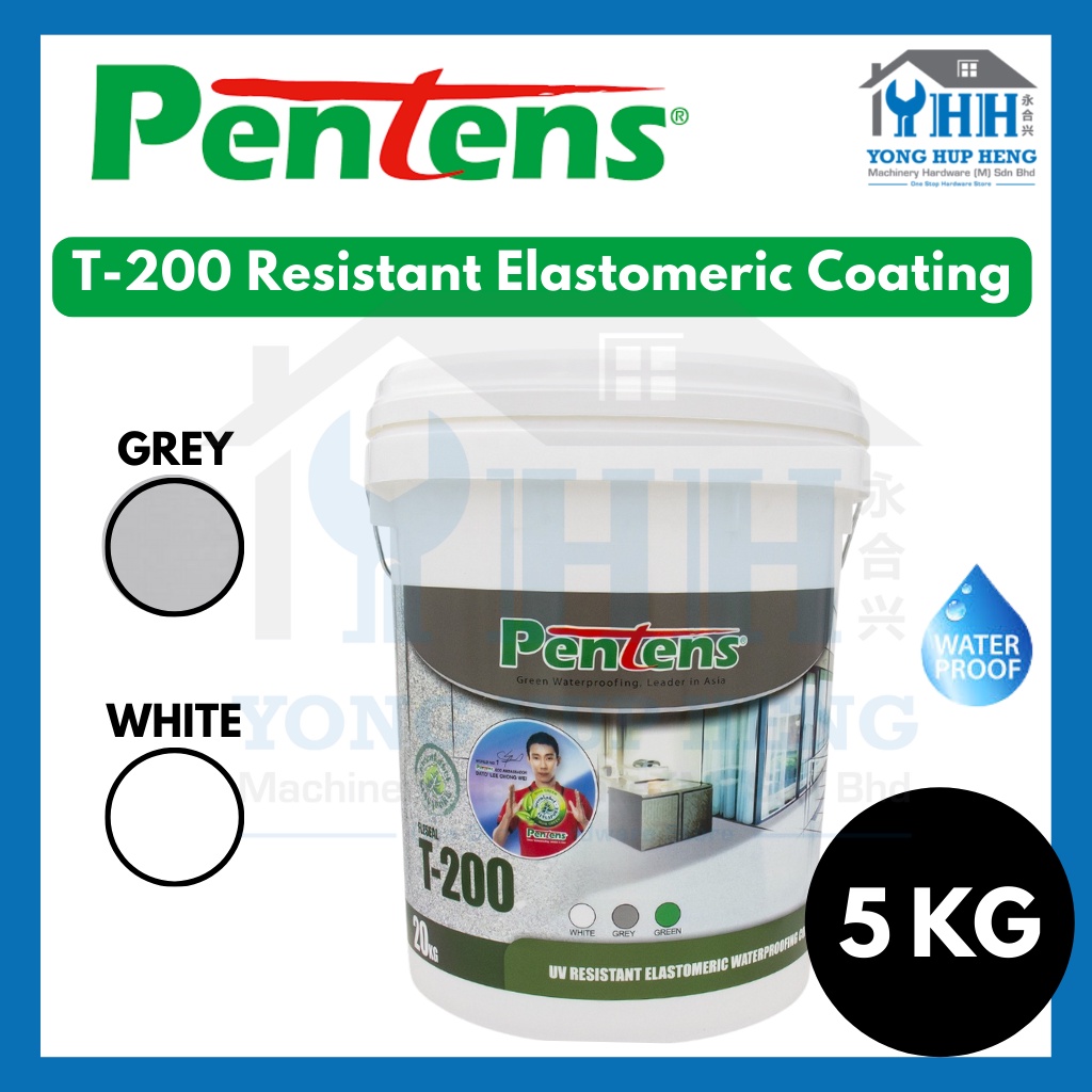 5KG PENTENS T-200 UV Resistant Elastomeric Coating WATERPROOFING ...