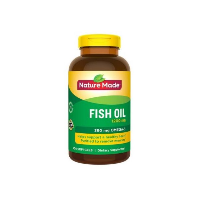 Imported from USA!! Nature Made Fish Oil 1200mg 200 softgels Shopee