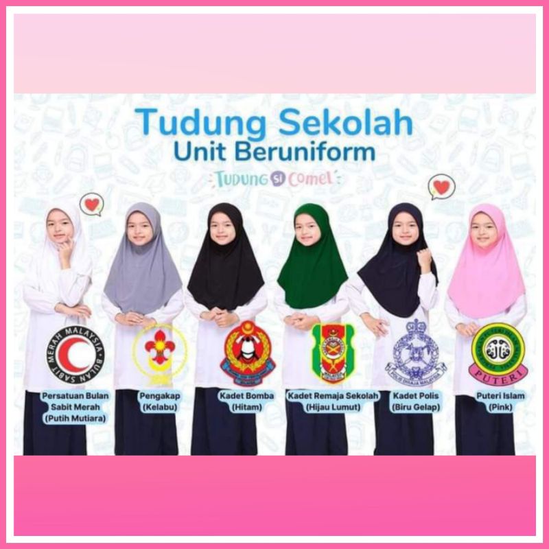 QASRULHUDA Tudung Sekolah Unit Beruniform Tudung KRS Puteri Islam ...