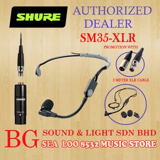 SHURE SM35XLR / SM35-XLR PERFORMANCE HEADSET CONDENSER MICROPHONE PROMOTION  WITH 5M MINI 4 PIN XLR MALE FEMALE CABLE | Shopee Malaysia